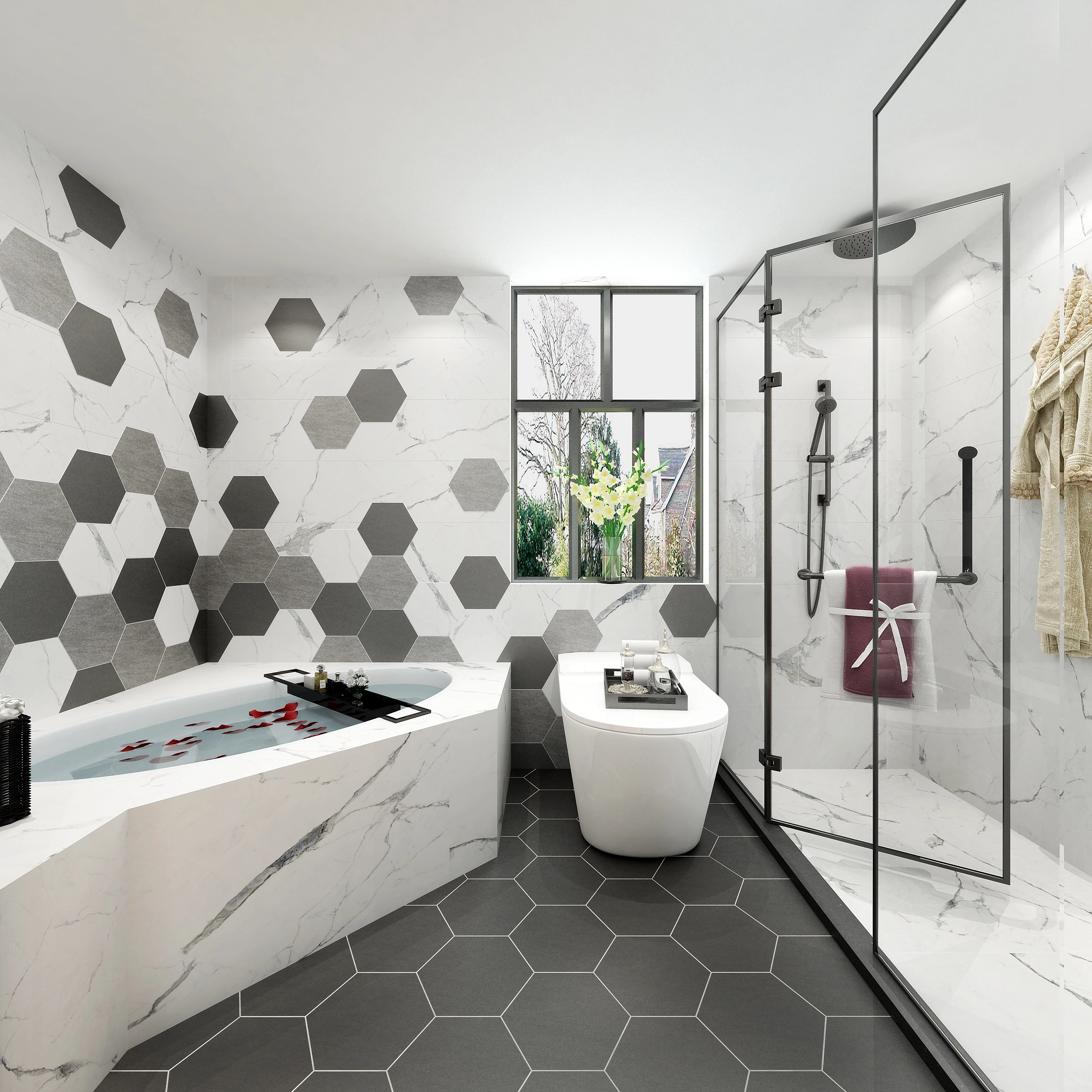 modern-hexagon-tile-bathroom